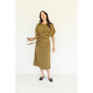 Elegant Olive Midi Dress